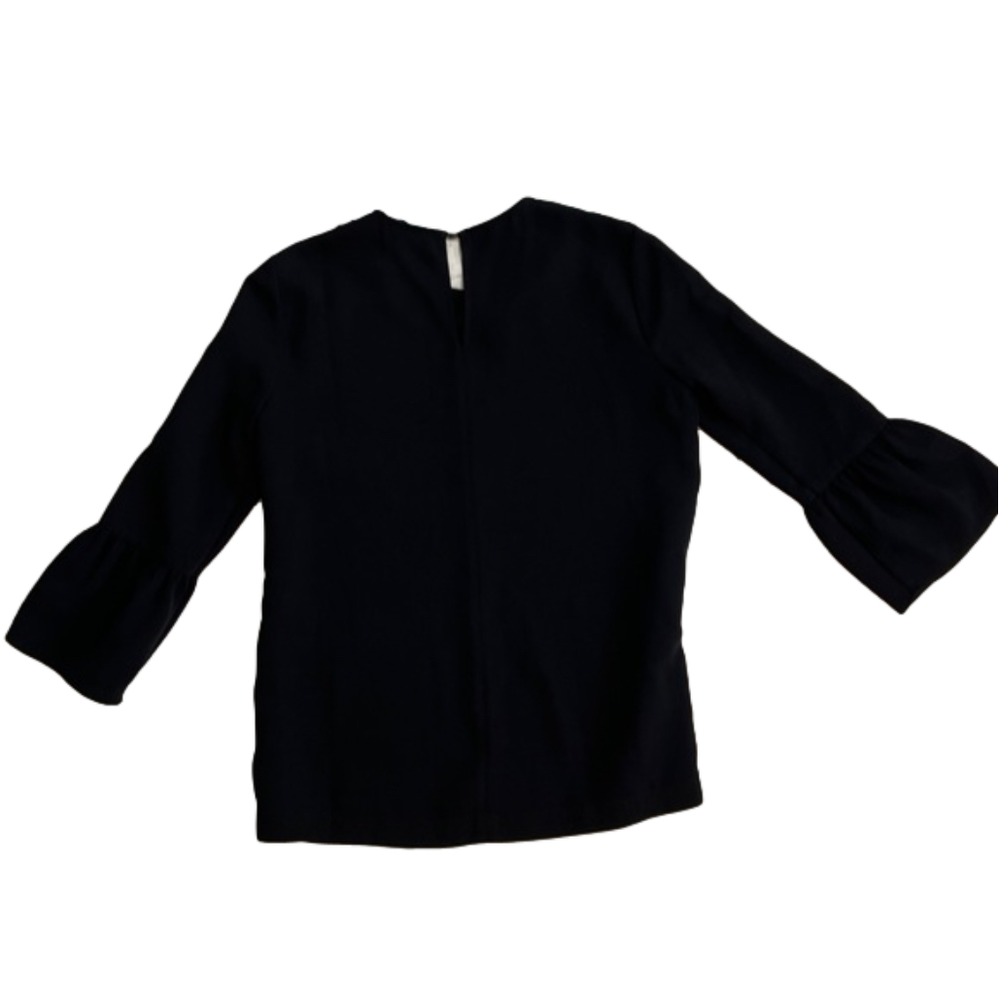 Madewell black bell sleeve top, size XXS EUC - Picture 9 of 10